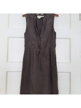 Cynthia Rowley Silk Sleeveless Tie Waist Dress